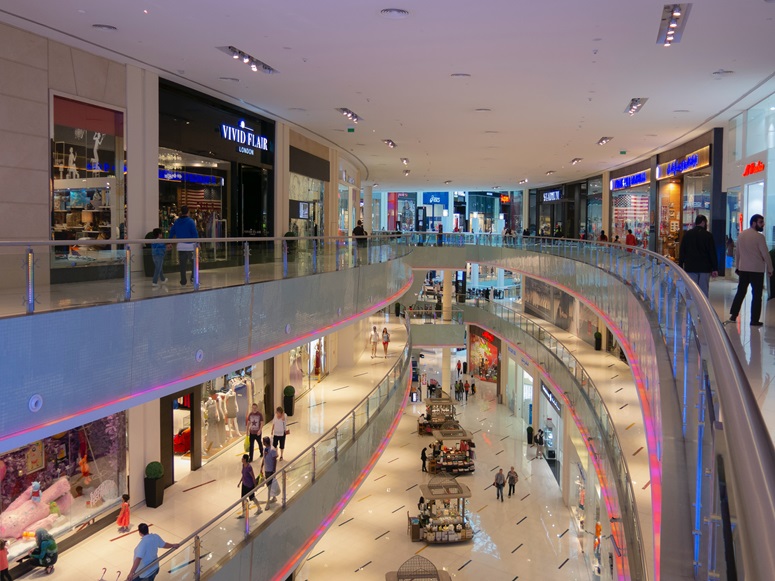 Image of the inside of a mall