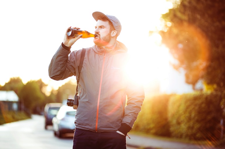 Picture of man with a beer