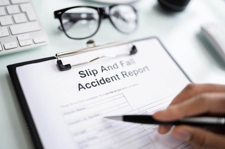 Slip and fall accident report