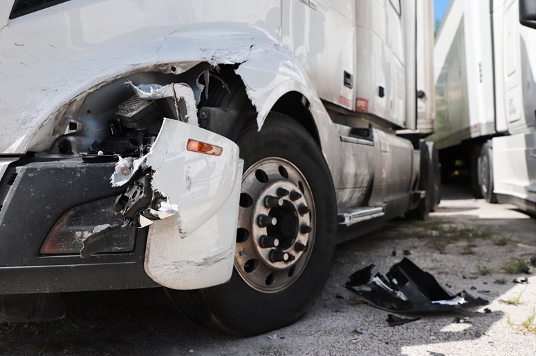 Damaged Semi Truck